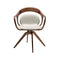 Norah Swivel Armchair  option Duchessa Neve / Walnut Canaletto Natural