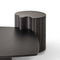Woody Side Table  option Dark Canaletto Walnut / Black Saddle Leather