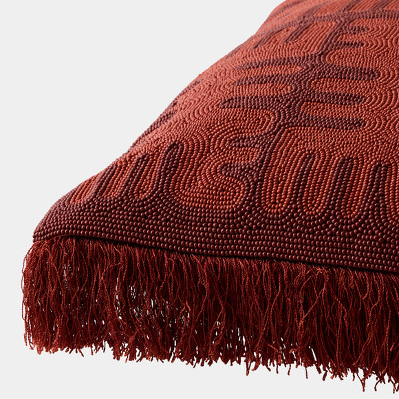 Duafe Beaded Throw Pillow