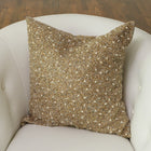 Golden Beaded Shag Throw Pillow