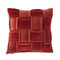 Plicare Velvet Woven Pillow  option Brick Red