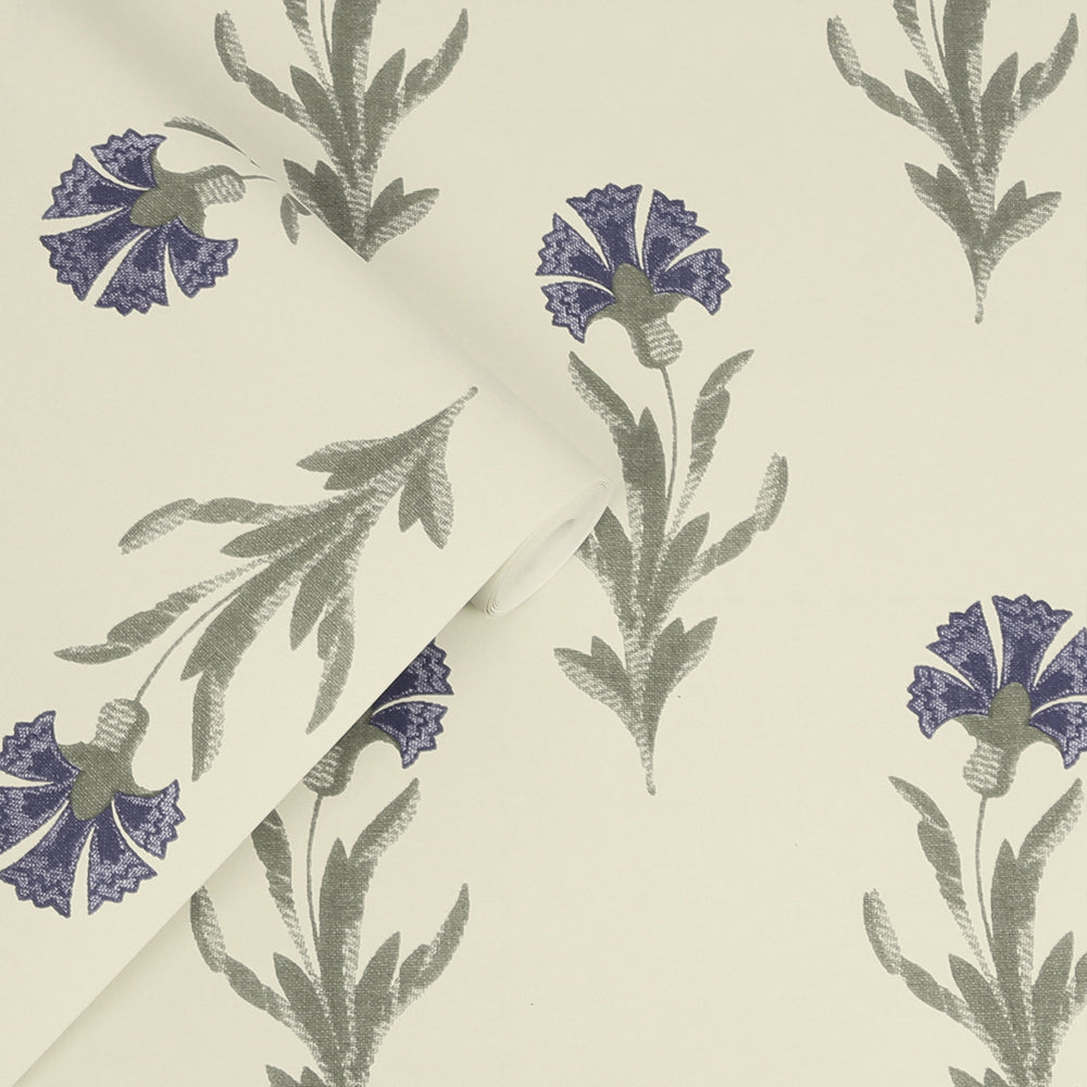 Laura Ashley Dandelion Wallpaper Dusky Seaspray Blue Wallpaper