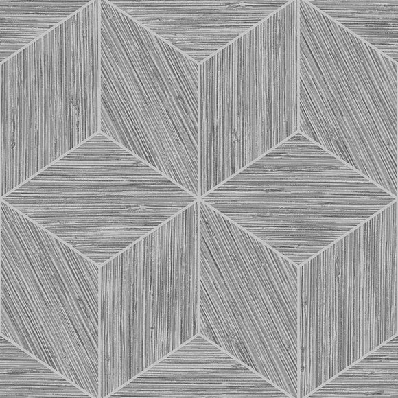 Grasscloth Geo Wallpaper