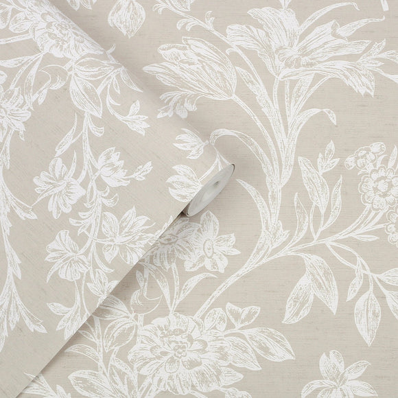 Laura Ashley Laura Ashley Lloyd Dove Grey  Wallpaper