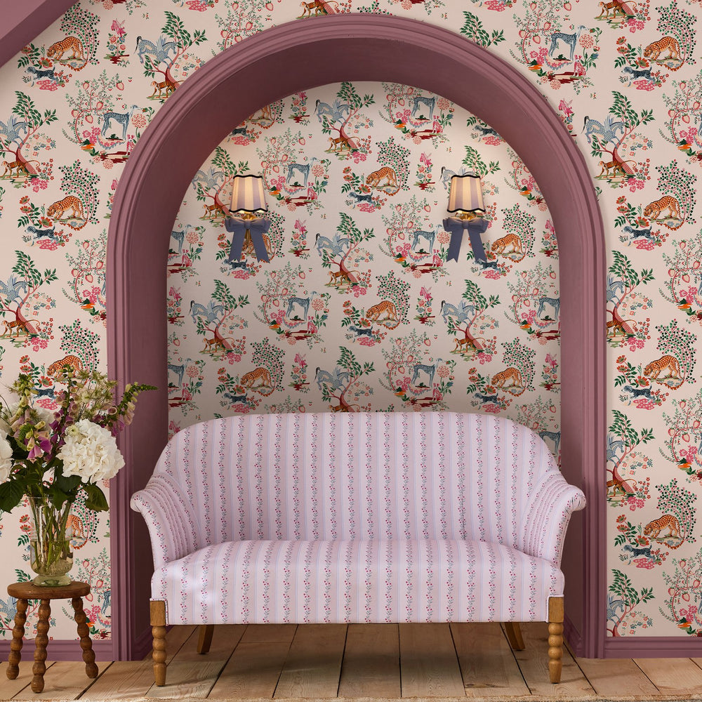 Cath Kidston Painted Kingdom Natural Wallpaper