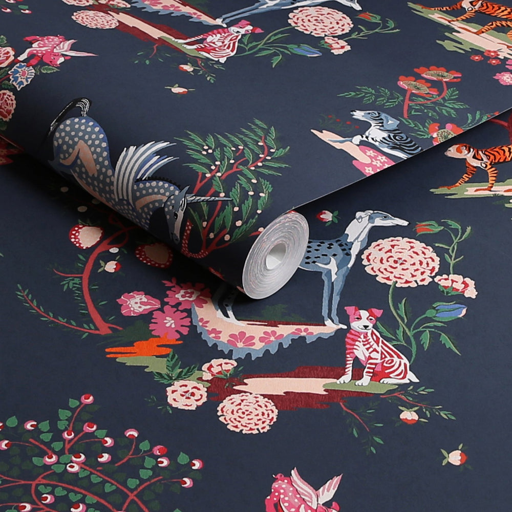 Cath Kidston Painted Kingdom Natural Wallpaper