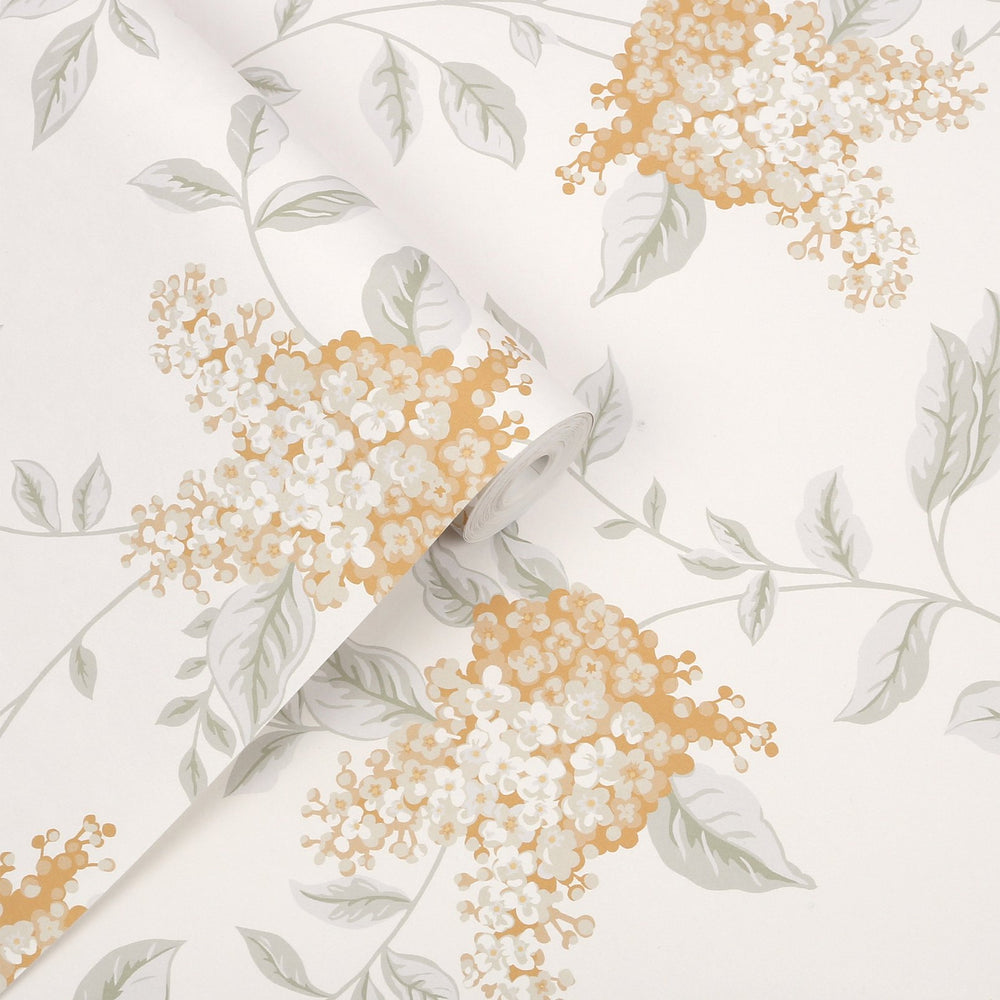 Laura Ashley Portland Apricot  Wallpaper