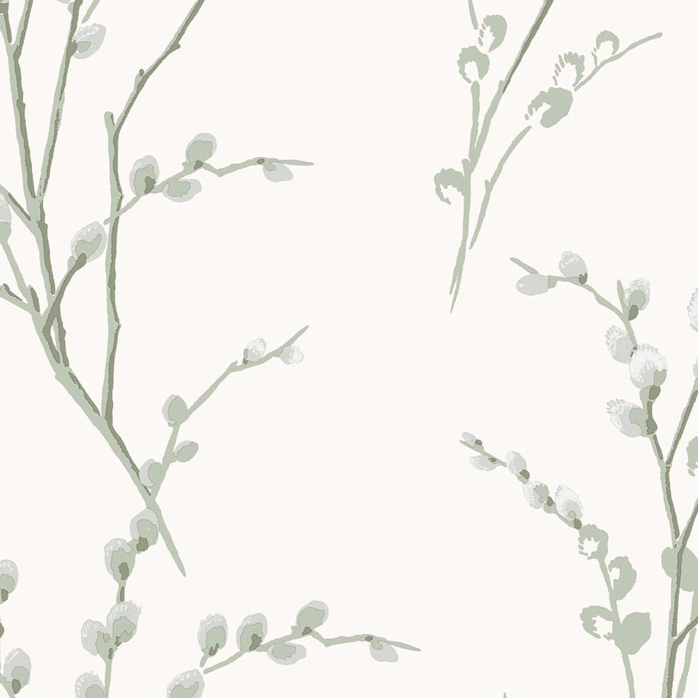 Laura Ashley Pussy Willow Dove Grey Wallpaper