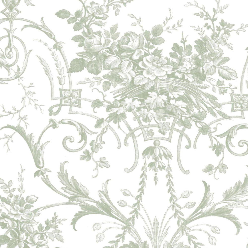 Laura Ashley TUILIERIES SAGE GREEN Wallpaper