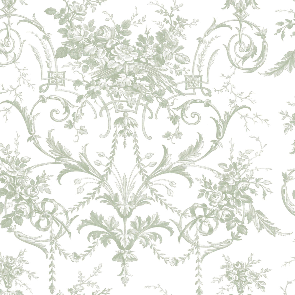 Laura Ashley TUILIERIES SAGE GREEN Wallpaper