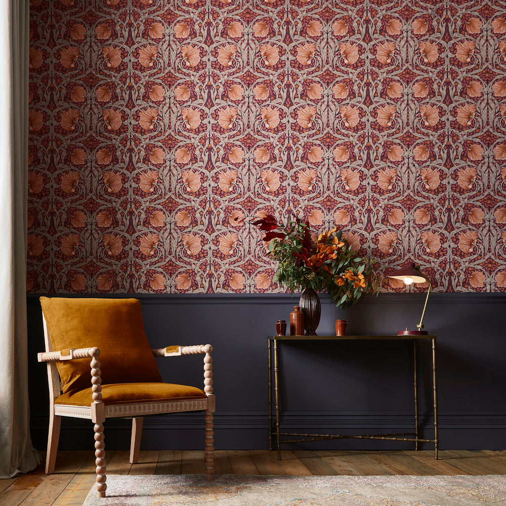 William Morris Pimpernel Blue Wallpaper