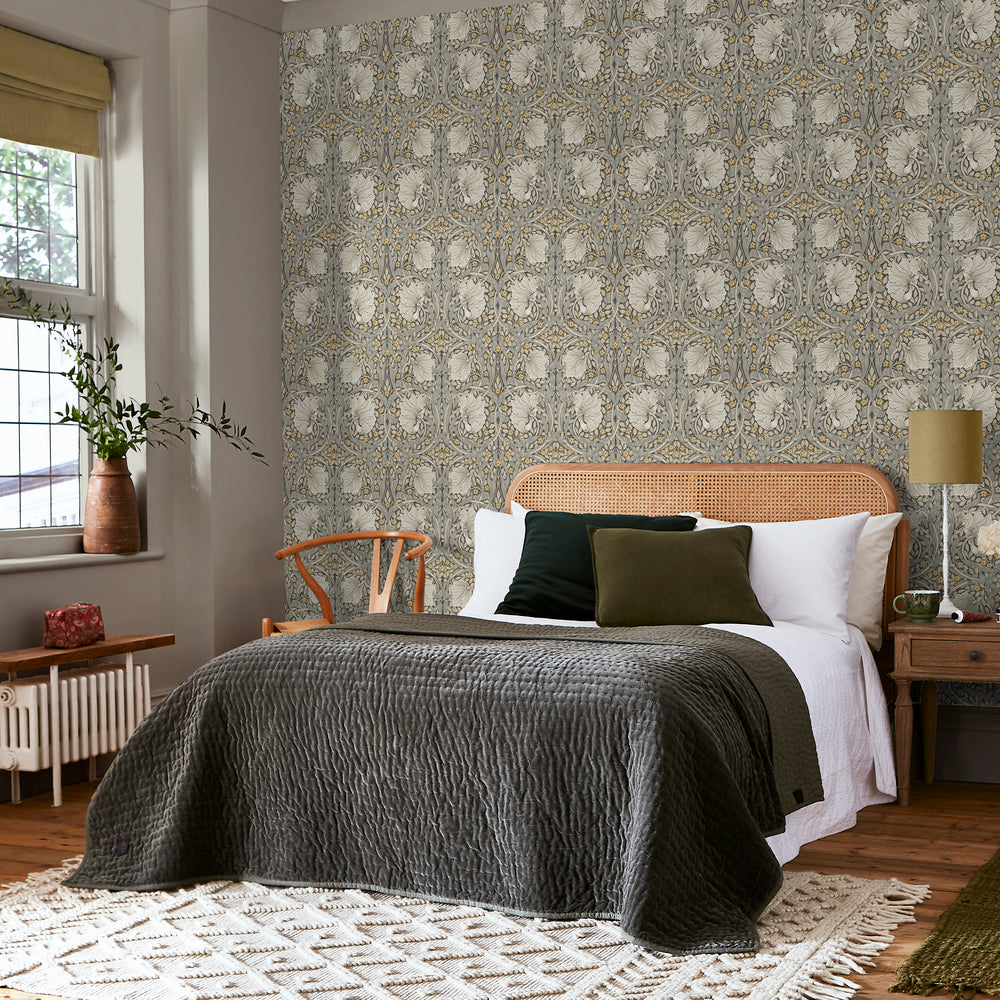 William Morris Pimpernel Blue Wallpaper