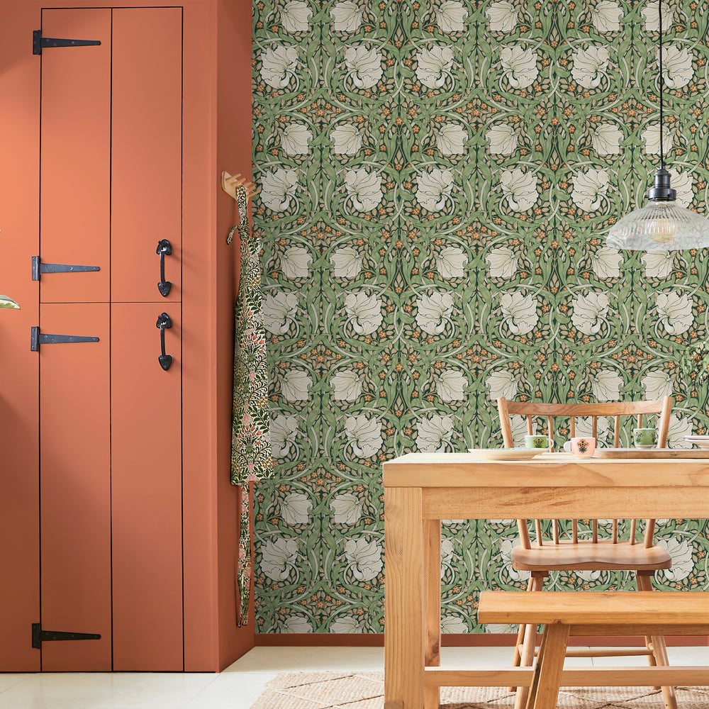 William Morris Pimpernel Blue Wallpaper