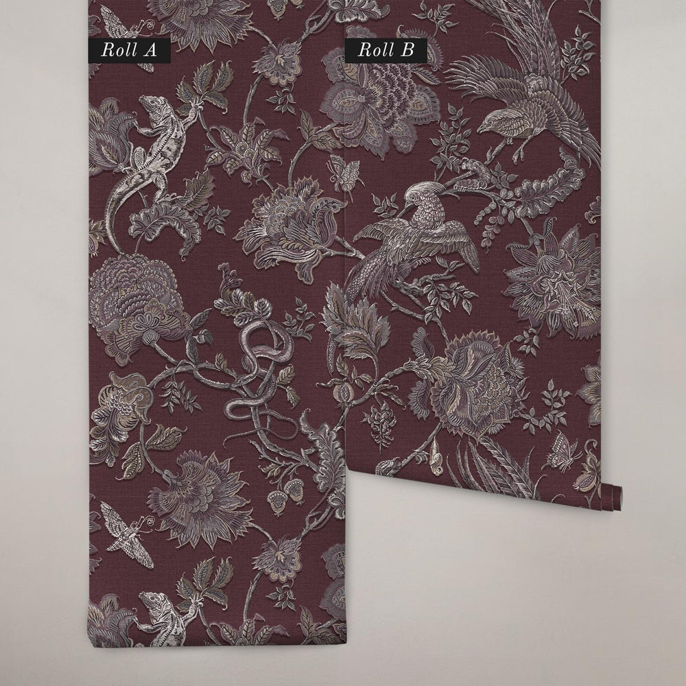 Eternal Weave Damson Wallpaper (Set of 2)
