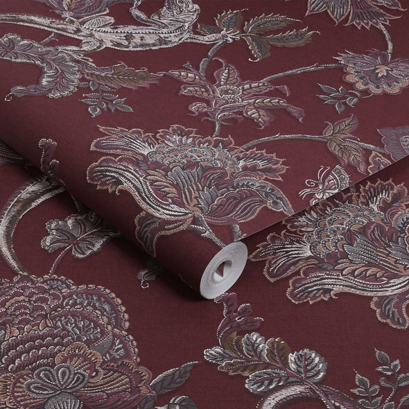Eternal Weave Damson Wallpaper (Set of 2)