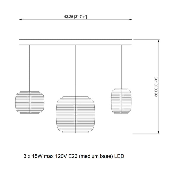 Ausi Scraplights Cluster Linear Pendant Light
