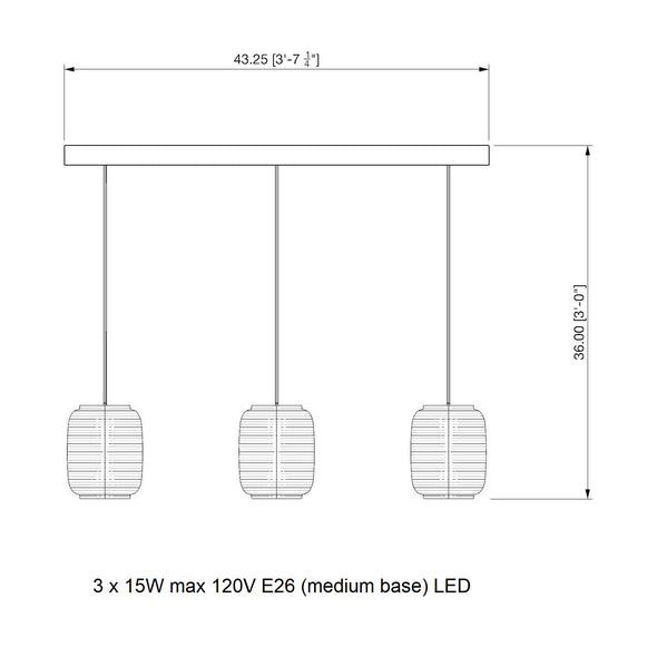 Ausi Scraplights Cluster Linear Pendant Light