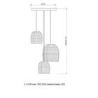 Bell Scraplights Cluster Circular Pendant Light