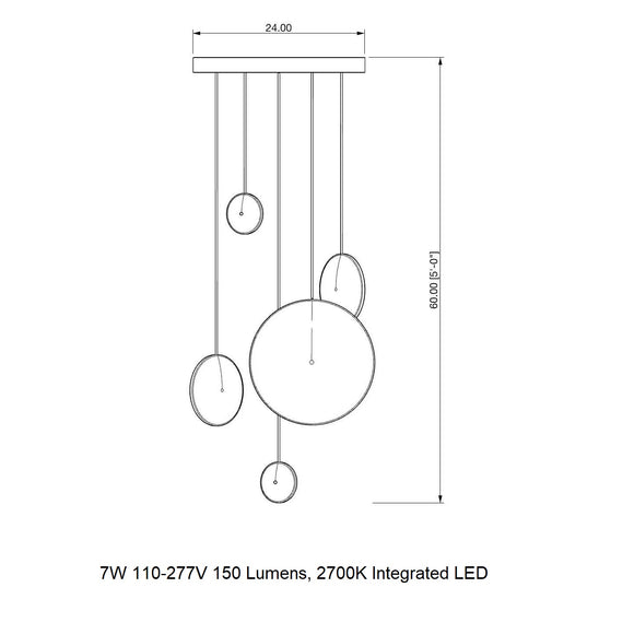 Chrona Cluster Circular Pendant Light
