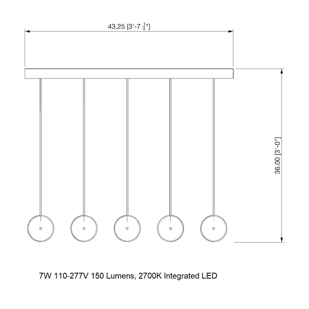 Chrona Cluster Linear Pendant Light