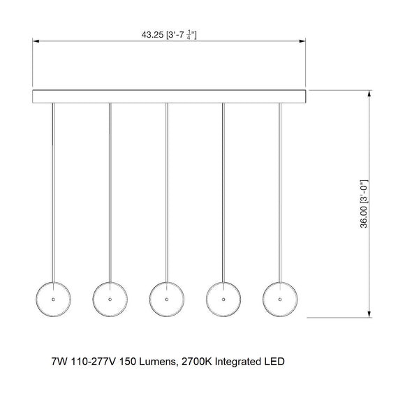 Chrona Cluster Linear Pendant Light