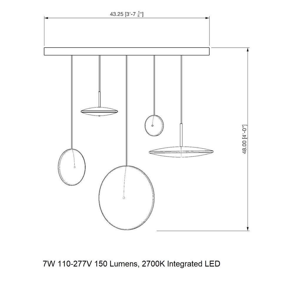 Chrona Cluster Linear Pendant Light