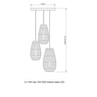 Drop Scraplights Cluster Circular Pendant Light