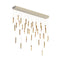 Loci Rain Rectangle Chandelier  option White