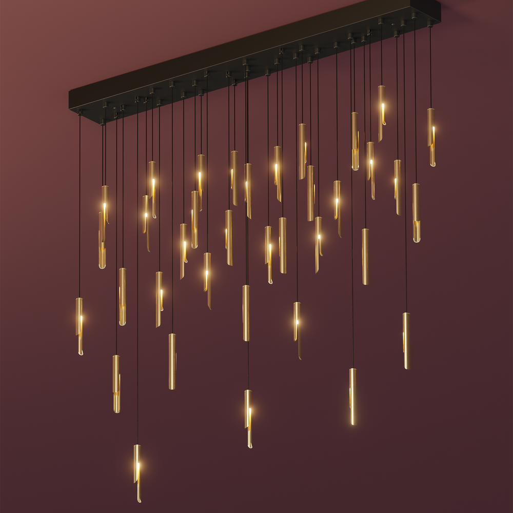 Loci Rain Rectangle Chandelier