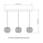 Moon Scraplights Cluster Linear Pendant Light