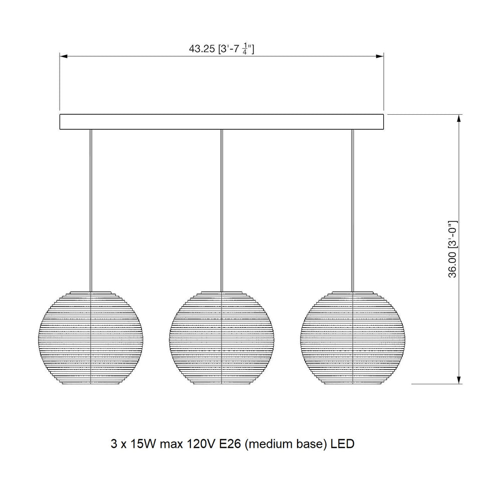 Moon Scraplights Cluster Linear Pendant Light