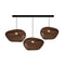 Pebble Scraplights Cluster Linear Pendant Light  option 3 Lights