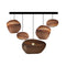 Pebble Scraplights Cluster Linear Pendant Light  option 5 Lights