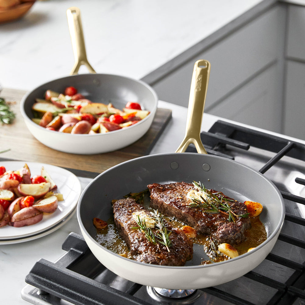 GP5 Nonstick 11-Piece Cookware Set with Champagne Handles