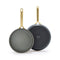 GP5 Nonstick 2-Piece Frypan Set with Champagne Handles  option Slate