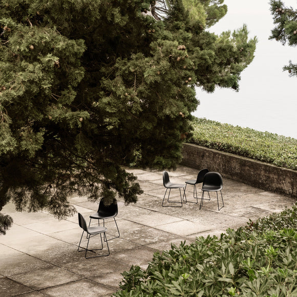 GUBI 3D Non Upholstered Dining Chair - Sledge Base