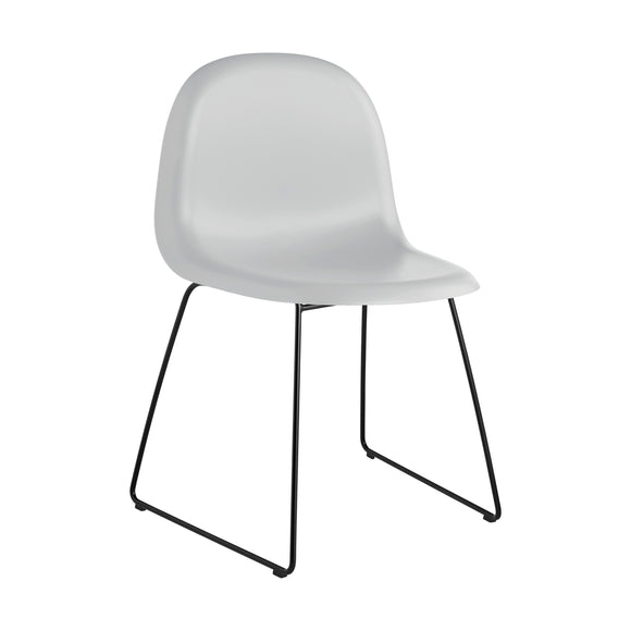 GUBI 3D Non Upholstered Dining Chair - Sledge Base