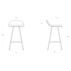 GUBI 3D Non Upholstered Bar and Counter Stool - Center Base