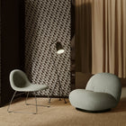 GUBI 3D Upholstered Lounge Chair - Sledge Base