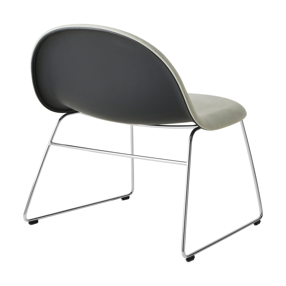 GUBI 3D Upholstered Lounge Chair - Sledge Base