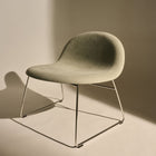 GUBI 3D Upholstered Lounge Chair - Sledge Base