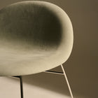 GUBI 3D Upholstered Lounge Chair - Sledge Base