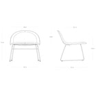 GUBI 3D Upholstered Lounge Chair - Sledge Base