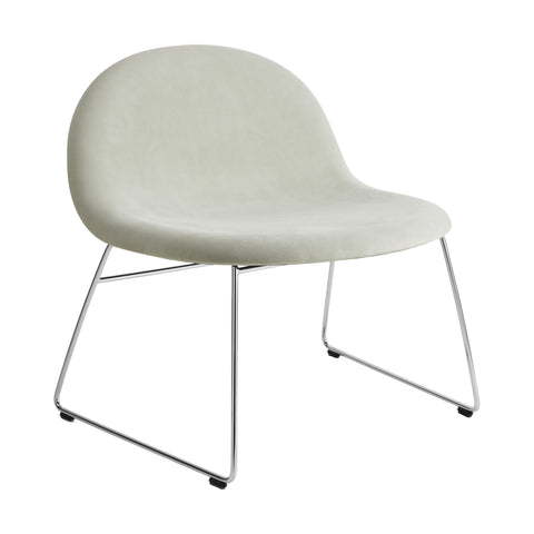 GUBI 3D Upholstered Lounge Chair - Sledge Base