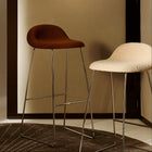 GUBI 3D Upholstered Bar and Counter Stool - Sledge Base