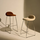 GUBI 3D Upholstered Bar and Counter Stool - Sledge Base