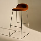 GUBI 3D Upholstered Bar and Counter Stool - Sledge Base