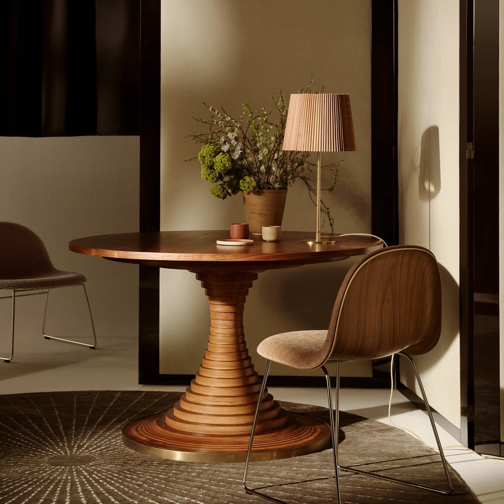 GUBI 3D Veneer Front Upholstered Dining Chair