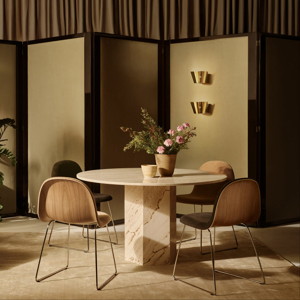 GUBI 3D Veneer Front Upholstered Dining Chair