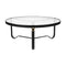 Adnet Circular Coffee Table  option Black Leather